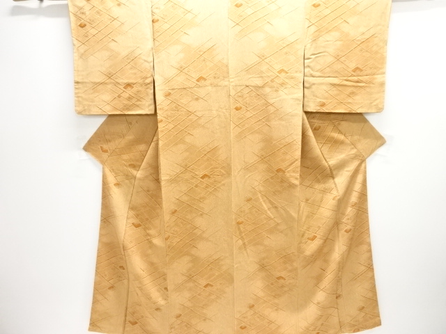 JAPANESE KIMONO / KIKUBISHI PATTERN WOVEN KOMON